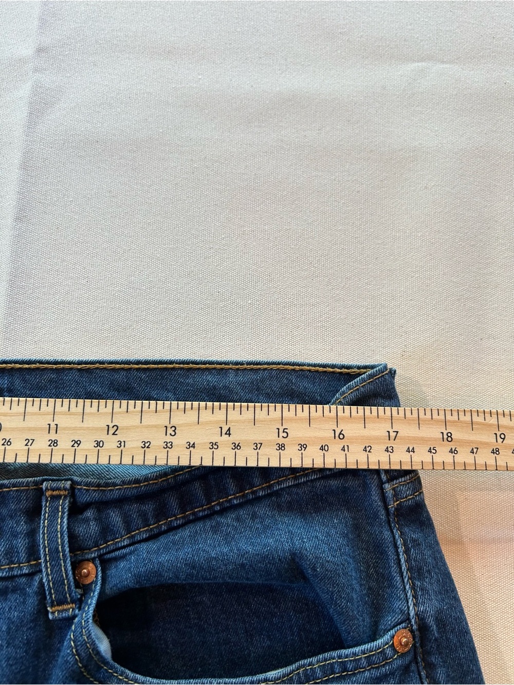 Levi's 505 Regular Fit Straight Leg Men's Blue Jeans 34x32 - Picture 7 of 10